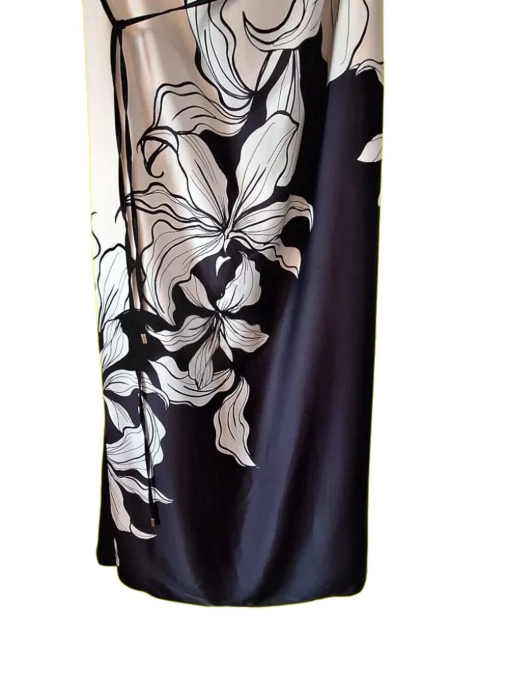 New Nicole Miller Strapless Floral Maxi Dress Size S Dark Romance - Picture 7 of 11